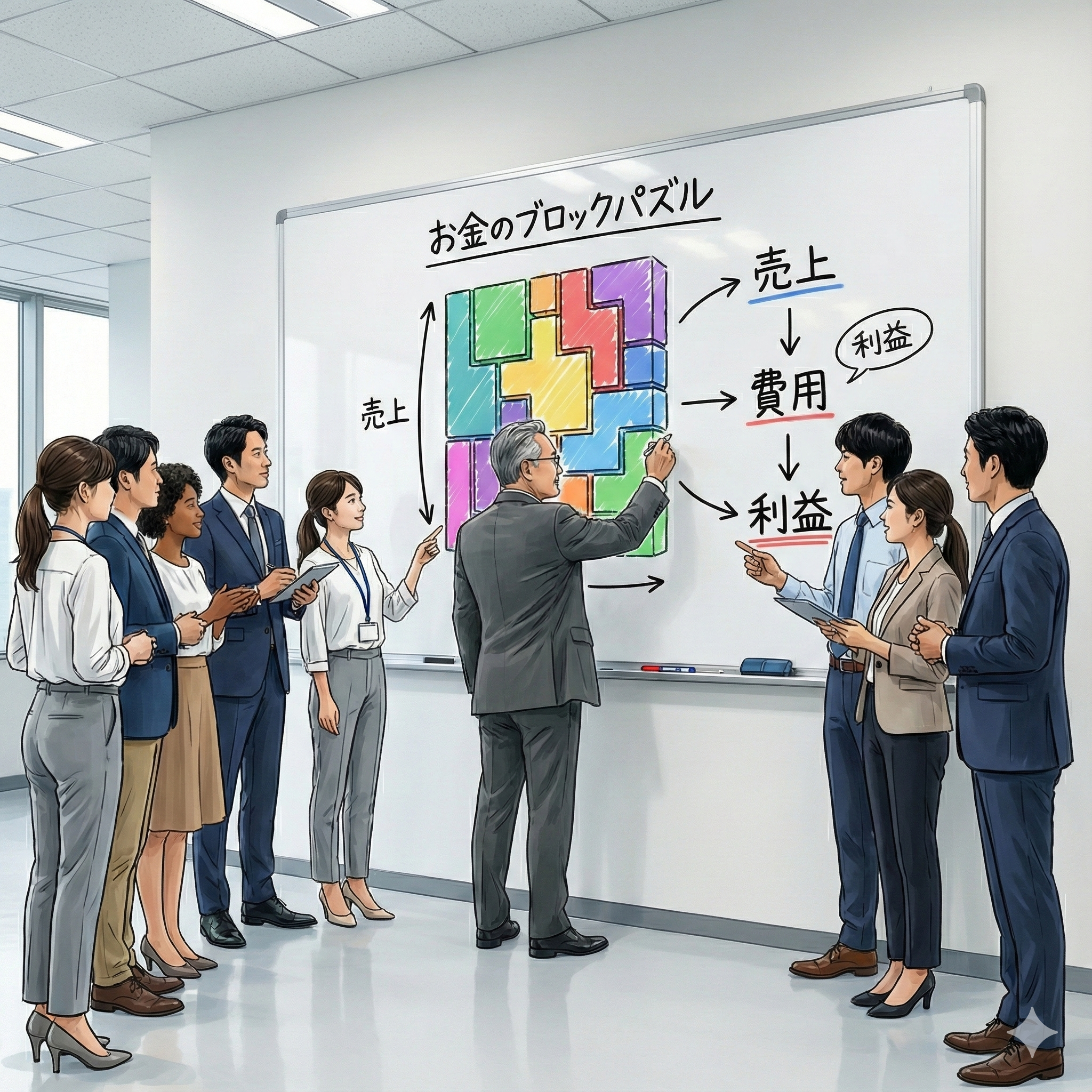 お金のブロックパズル